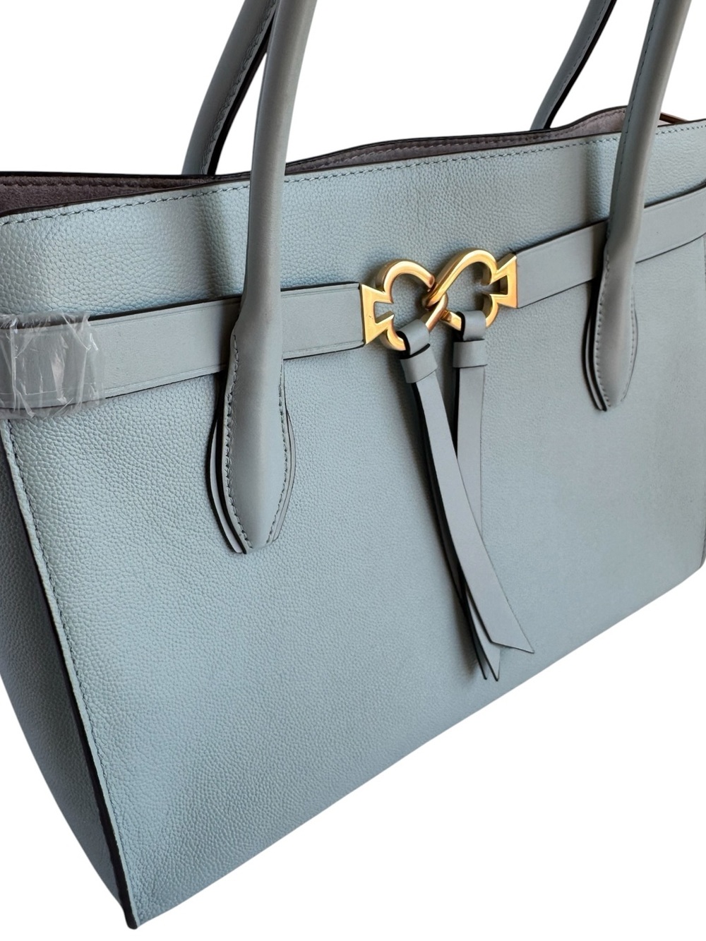 Kate Spade Toujours Large Tote Pale Blue Pebbled Leather Shoulder Bag Crossbody